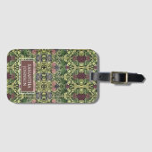 美しいフローラエレガントウィリアムインスパイアモリスL ラゲッジタグ (正面横)