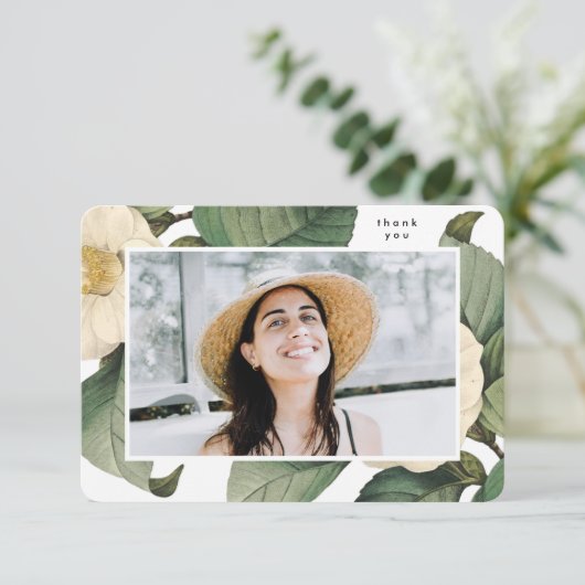 美しいフローラエレガント大学卒業 サンキューカード (スタンド正面)