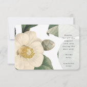 美しいフローラエレガント大学卒業 サンキューカード (裏面)