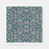 美しいフローラカラフルの花の青い背景 スタンダードランチョンナプキン (正面)