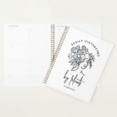 美しいフローラガーデンプランパーソナライズされたかわいい プランナー手帳 (ディスプレー)