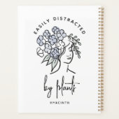 美しいフローラガーデンプランパーソナライズされたかわいい プランナー手帳 (裏面)