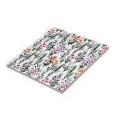 美しいフローラガーデンボタニカルラバーズホワイト タイル (側面)