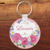 美しいフローラキーチェーン キーホルダー (正面)