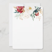 美しいフローラクリスマス結婚式招待状 招待状 (裏面)