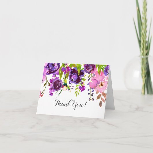 美しいフローラサンキューカード サンキューカード (正面)