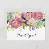 美しいフローラサンキューカード ポストカード (正面/裏面)