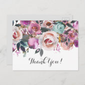 美しいフローラサンキューカード ポストカード (正面/裏面)