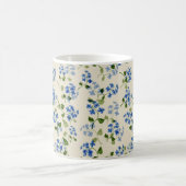 美しいフローラシ忘れームレスパターン – me-not bl コーヒーマグカップ (中央)