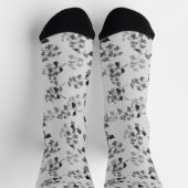 美しいフローラシ忘れームレスパターン – me-not bl ソックス (上部)