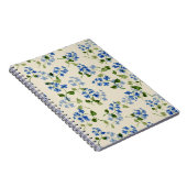 美しいフローラシ忘れームレスパターン – me-not bl ノートブック (右側)