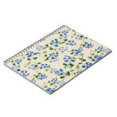 美しいフローラシ忘れームレスパターン – me-not bl ノートブック (左側)