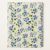 美しいフローラシ忘れームレスパターン – me-not bl プランナー手帳 (裏面)