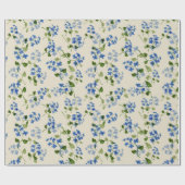 美しいフローラシ忘れームレスパターン – me-not bl ラッピングペーパー (フラット)