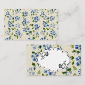 美しいフローラシ忘れームレスパターン – me-not bl 名刺 (正面/裏面)