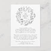 美しいフローラスケッチリース結婚ズ エンクロージャーカード (正面)