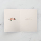 美しいフローラスプレー悔やみや弔慰父の損失 カード (内部)