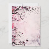 美しいフローラツリーピンクハローウィンパーティ 招待状 (裏面)