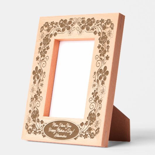美しいフローラデコーパーソナライズされたルメッセージマザー レーザー彫刻フレーム (左)
