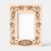 美しいフローラデコーパーソナライズされたルメッセージマザー レーザー彫刻フレーム (正面)