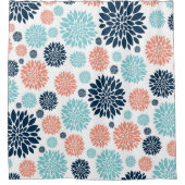 美しいフローラデザインシャワーカーテン シャワーカーテン (正面)