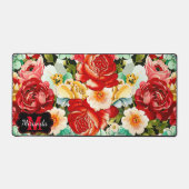美しいフローラデザイン – パーソナライズ デスクマット (正面)