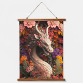 美しいフローラドラゴン 吊り下げ型タペストリー (正面3)