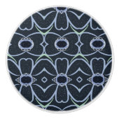 美しいフローラネイビーキャビネットプル セラミックノブ (正面)