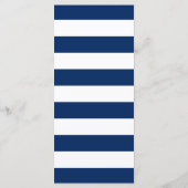 美しいフローラネイビーストライプのブ結婚ルーのメニュー メニュー (裏面)