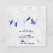 美しいフローラネックレスディスプレイカード スクエア名刺 (裏面)