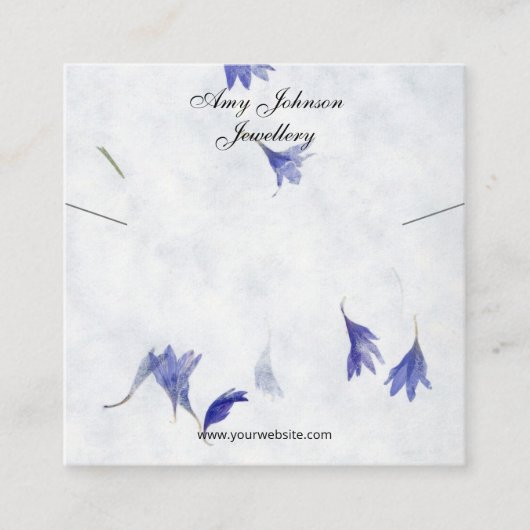 美しいフローラネックレスディスプレイカード スクエア名刺 (正面)