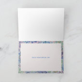 美しいフローラハッピーバースデーカード サンキューカード (内部)