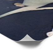 美しいフローラバタフライウォーターカラーアート ポスター (角)