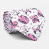 美しいフローラバタフライガーデンネックタイ ネクタイ (ロール)