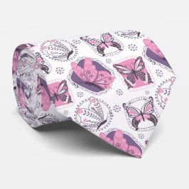 美しいフローラバタフライガーデンネックタイ ネクタイ