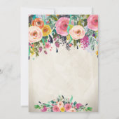 美しいフローラバプテスマ招待状、ベビー 招待状 (裏面)