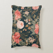 美しいフローラバラ花 アクセントクッション (裏面(縦))