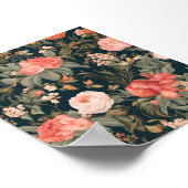 美しいフローラバラ花 ポスター (角)