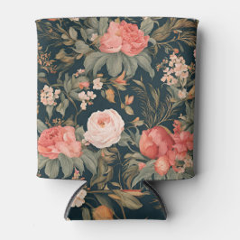 美しいフローラバラ花 缶クーラー