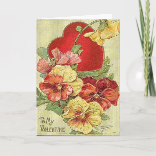 美しいフローラバレンタインデーのカード シーズンカード (正面)