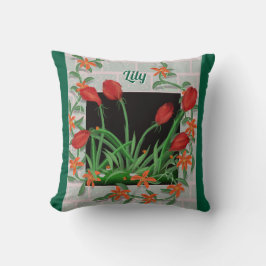 美しいフローラパーソナライズされた枕 クッション