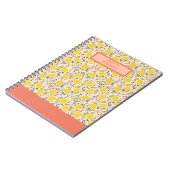 美しいフローラピンクのレモネードフラワーバッグ ノートブック (左側)