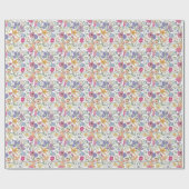 美しいフローラフィールドヴィンテージイラストレーション ラッピングペーパー (フラット)