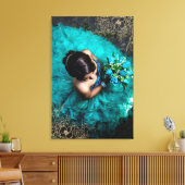 美しいフローラフォトオーバーレイ写真の追加 キャンバスプリント (インサイチュ (リビング))