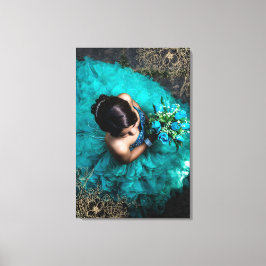 美しいフローラフォトオーバーレイ写真の追加 キャンバスプリント