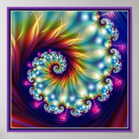 美しいフローラフラクタル ポスター (正面)