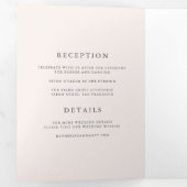 美しいフローラフレームオールインワン結婚ズ 三つ折り招待状 (内部最初)