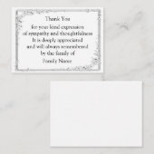 美しいフローラフレームサンキューカード ノートカード (正面/裏面)