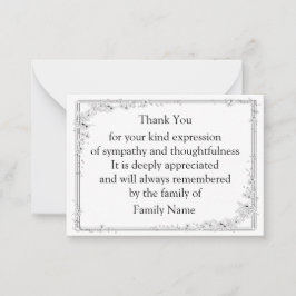 美しいフローラフレームサンキューカード ノートカード