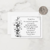 美しいフローラフレームサンキューカード ノートカード (正面/裏面インサイチュ)